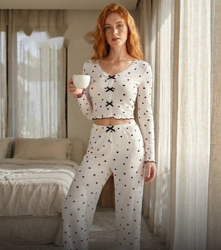 بيجامه كاجوال قطن ريب - cotton ribe set